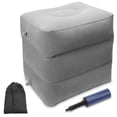 thumbnail image 1 of Almohada inflable para reposapiés y piernas de viaje con altura ajustable para avión, coche, niños para dormir en vuelos largos, bomba de aire incluida, 1 of 5