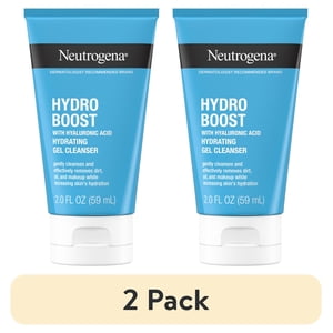 Neutrogena Hydro Boost Hydrating Facial Cleansing Gel, 2 fl oz (2-Pack)