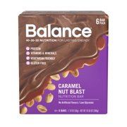 Balance Bar, Caramel Nut Blast, 6-1.76oz count Value Pack, Caramel Nut Flavored Nutrition Bar, 15g Protein + Vitamins