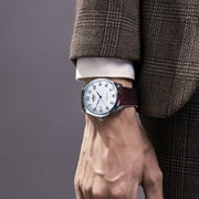 Classical Men's Automatic Self wind Mechanical Watch AUTO Date Function Male Formal Leather Strap Wristwatch