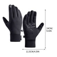 thumbnail image 2 of Hvmvliv Winter Gloves Men Outdoor Touchs Screen Warm Gloves with Thermal Soft Knit Lining Windproof Water-Proof Hiking Skiing Non-Slip Winter Warm Gloves Black, 2 of 5