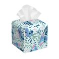 thumbnail image 1 of Funda para caja de pañuelos de cuero con puntadas cuadradas, soporte para papel de seda con cinturón inferior, funda estética para papel facial con forma de cubo, decoración moderna para baño y, 1 of 8