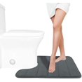 thumbnail image 1 of LAICAIW Memory Foam Toilet Bath Mat U-Shaped, 24 X 20 Inches,Soft and Comfortable, Super Water Absorption, Non-Slip, Machine Wash and Easier to Dry for Bathroom Commode Contour Rug, Dark Gray, 1 of 7