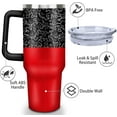 thumbnail image 2 of 40 oz Tumbler with Handle and Straw, Double Wall Vacuum Insulated Stainless Steel Tumbler with straw, 100% Leak-proof Water Bottle, Travel Mug Coffee Cup, Gift for men and Women, 2 of 6