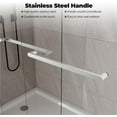 thumbnail image 4 of Shower Door, Semi-Frameless Shower Door 72" H, Double Sliding Glass Shower Door with Clear Tempered Glass for Bathroom, 4 of 6
