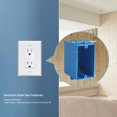 thumbnail image 3 of 20 Pack 18 cu. in PVC Electrical Outlet Box Single Gang New Work Electrical Outlet Box, Junction Box 1 Gang,Switch Box for Reside, 3 of 6