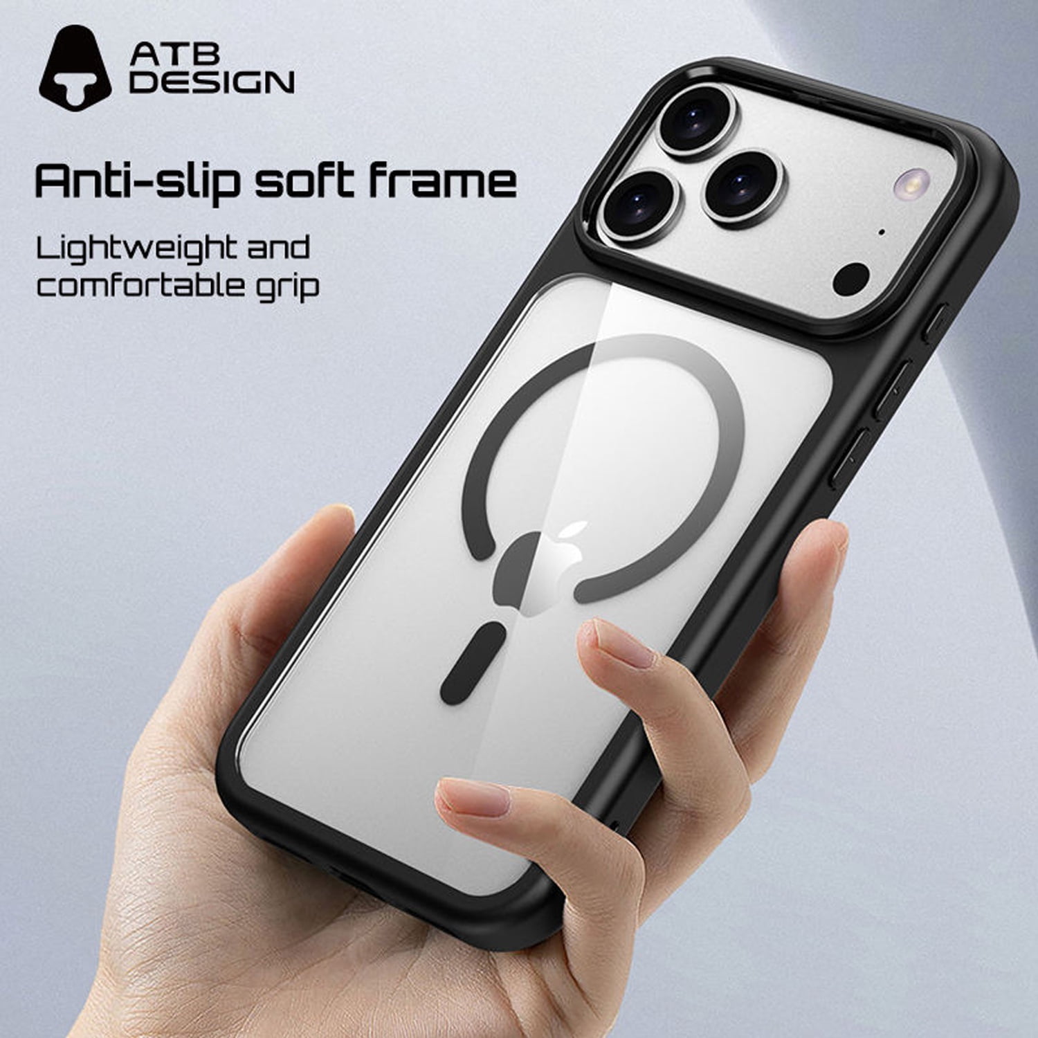 Metal Wireless Charging Case for iPhone 17 Pro Max - Black