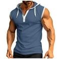 thumbnail image 5 of uikmnh Cute Tank Tops Mens Gym Vest Vest Training Sleeveless Vest Heavy Summer Sport Fitness Hooded Vest for Men Size:3XL, 5 of 7
