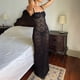 thumbnail image 1 of Vestido Vestido largo informal para mujer, vestido ajustado transparente, traje de vacaciones sin espalda sexy Kuymtek Negro T M para Mujer, 1 of 1