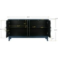 thumbnail image 2 of Sideboard Storage Cabinet with 4 Doors Adjustable Shelf Freestanding Wooden Lacquer Decorative Buffet Cabinet for Living Room Kitchen(Blue), 2 of 9
