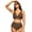 Coffee Color, variant on Women Color Block Swimsuit 2 Piece High Waisted Bikini Swimwear Set Removable Padding Bathing Suit for Womens S-XXL