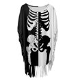 thumbnail image 5 of HNMKIU Ladies Shawl Wrap Women’s Halloween Print Smock Cape Top Flowing Batwing Sleeve Unlined Oversized Shawl Wraps Grey,XXXXL, 5 of 5