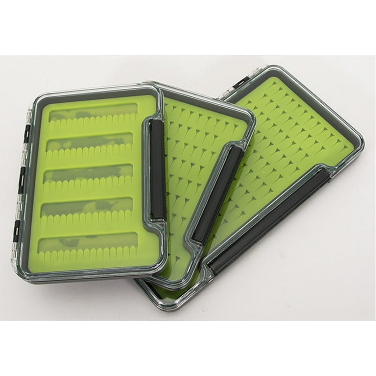 Portable Fishing Tackle Box,Tackle Trays, Transparent Fishing Tackle Storage  Organizer Boxes with Insert Function Green Small Striped 