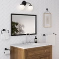 thumbnail image 2 of Nathan James Izzy Modern 2-Light Vanity Light Fixture, Modern Wall Sconce Bathroom Light with White Globe Shades and Bathroom 4-Piece Black Metal Accessory Set, 2 of 8