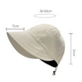 thumbnail image 2 of 56-60cm hat circumference adjustable hat female sunshade fisherman hat big head circumference capOff-white, 2 of 5
