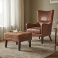 thumbnail image 3 of AmoDwell Upholstered Wingback Chair With Ottoman Footstool Set, Accent Chairs with Footrest Set, Including Chair and Ottoman, 3 of 10