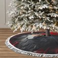 Christmas Tree Skirt, Mysterious Hooded Wolf Christmas Tree Decorations