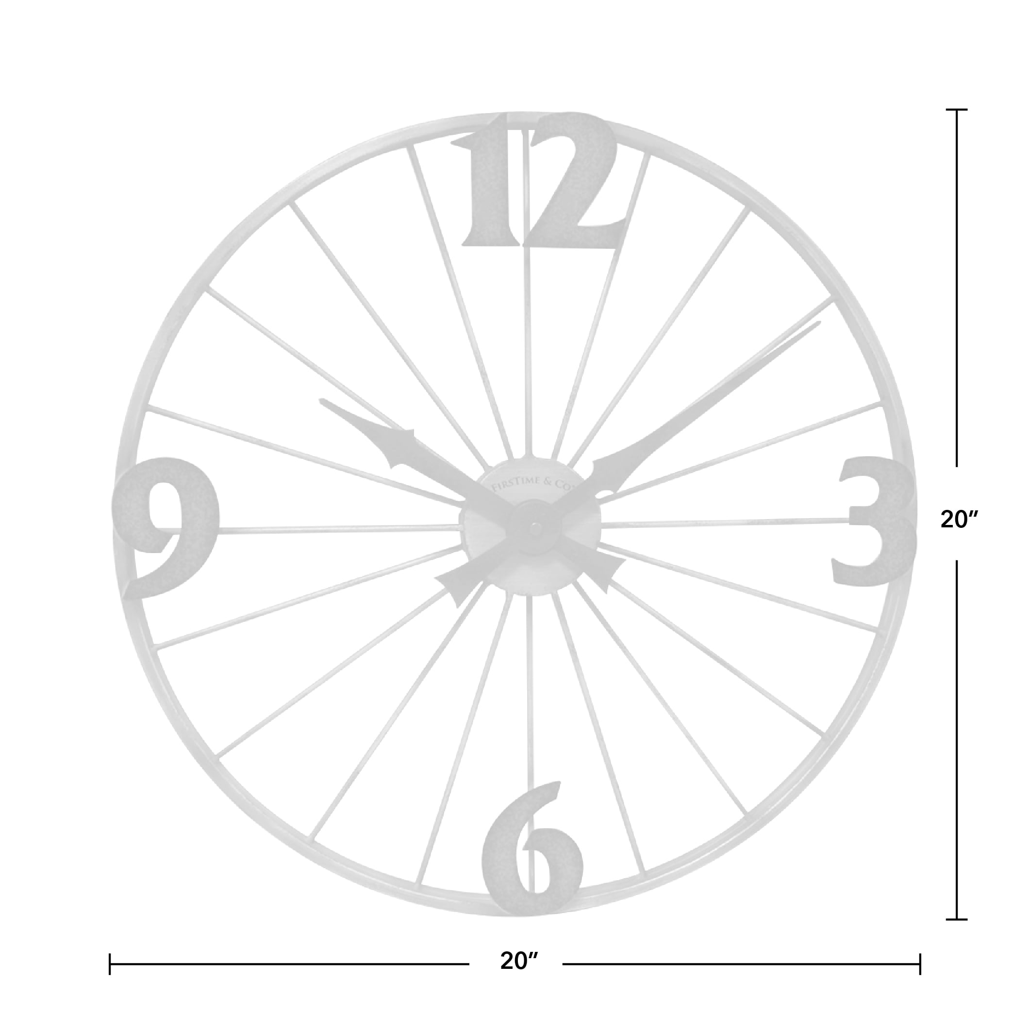 Bicycle Wheel Wall Clock FirsTime /& Co Iron 20