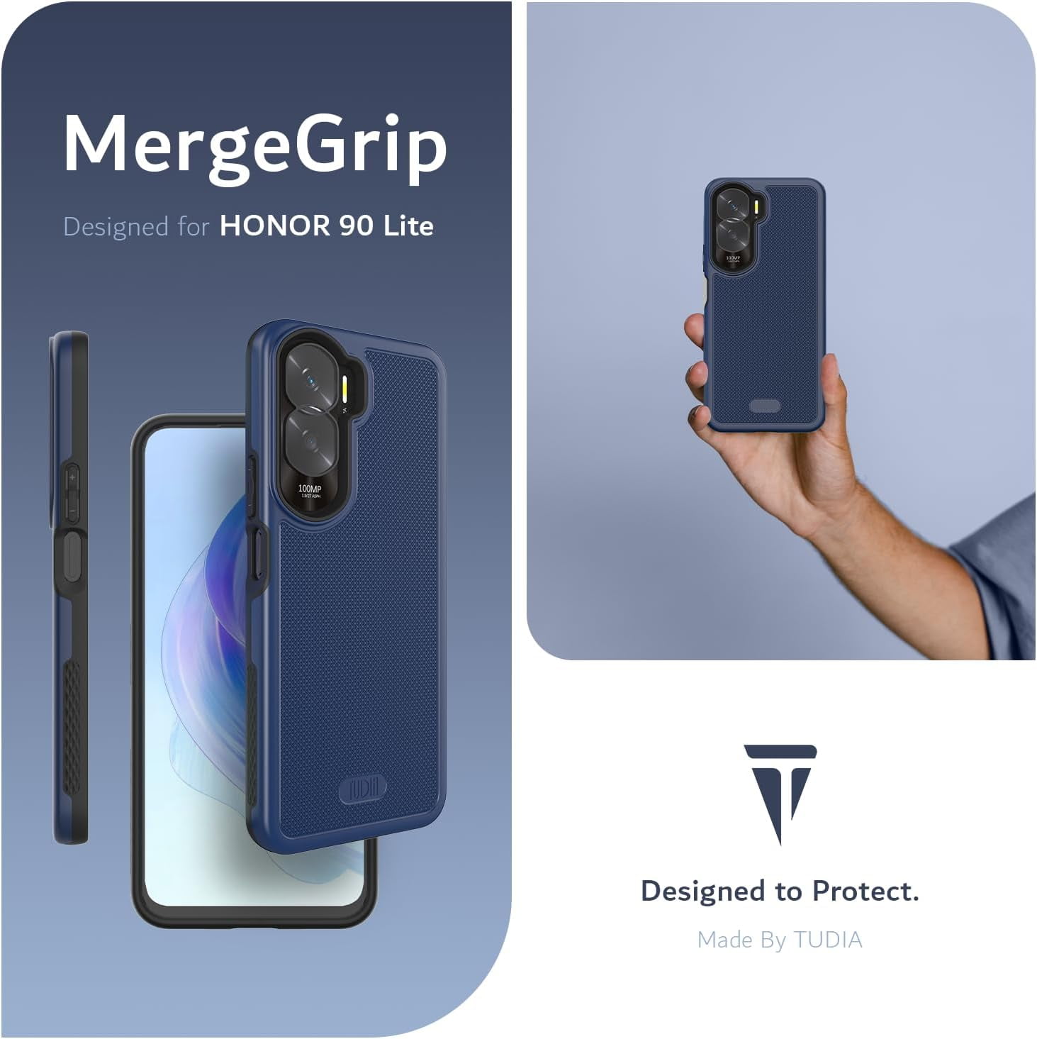 TUDIA MergeGrip Honor 90 Lite Case 5G Dual Layer Heavy Duty TUDIA MergeGrip Honor 90 Lite Case 5G Dual Layer Heavy Duty