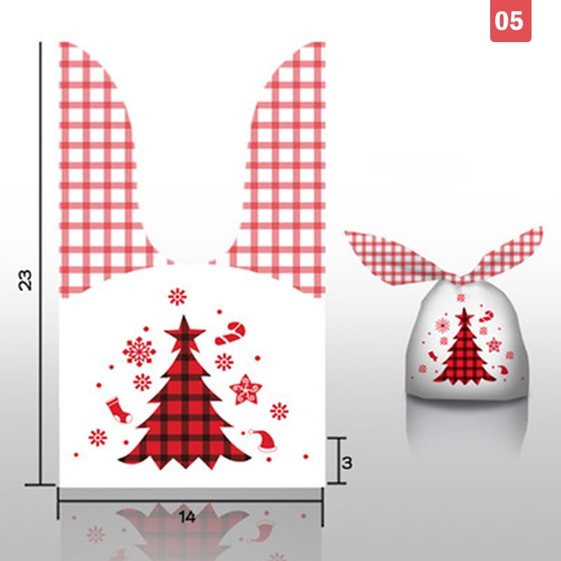 Timstono 10Pcs 2023 Christmas Latest Candy Gift Bag Xmas Packing Plastic Bag Decorations - Walmart.com