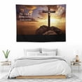 thumbnail image 3 of ONETECH  Lord's Prayer Wall Art Tapestry Inspiring Quote Wall Hanging Decoration | Our Father, who Art in Heaven, Hallowed be Thy Name. Thy Kingdom Come | Christian Family Home Decor Saying, 3 of 7