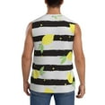 thumbnail image 4 of Bixox Men's Lemon Printed Shirt Sleeveless Fitness Tank Top-Small, 4 of 7