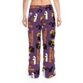 thumbnail image 2 of Gupgi Women Halloween Lounge Pants Spider Web Print Trousers Elastic Waist Drawstring Pajama Bottoms, 2 of 7
