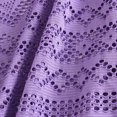 thumbnail image 3 of REORIAFEE Womens Tankini Bathing Suits Vintage Bikini Slim Fit V Neck Lace Split Swimwear Set Purple XL, 3 of 5