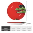 thumbnail image 2 of Sikiie Cool Crocodile With Sunglasses Bone China Decorative Plate Personality Ceramic Dinner Plate Crafts Decorative Ceramic Decorative Plate -8in, 2 of 6