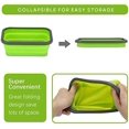 thumbnail image 2 of Juego de 4 recipientes plegables de silicona para almacenamiento de alimentos sin BPA, caja de comida sobrante con tapas de plástico herméticas para cocina (verde), 2 of 5