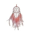 thumbnail image 2 of Hmgxay High Grade Crystal Stones Car Pendant, Exquisite Decorative Dream Catcher, Colorful Feather Wind Chime, Unique Artful Home Pendant(Pink), 2 of 6
