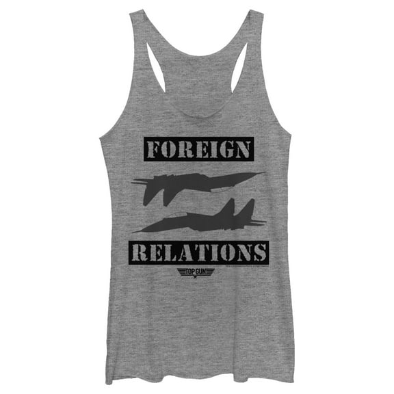 Women's Top Gun Keeping up Foreign Relations  Racerback Tank Top