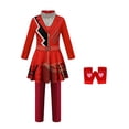 thumbnail image 4 of Descendant 4 Red Cosplay Costume for Girls, The Rise of Red Jumpsuit Dress Outfit for Halloween Party Dress Up, 4 of 8