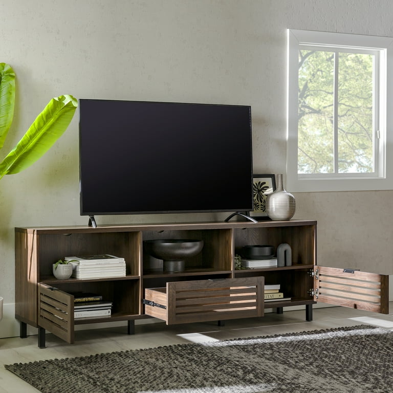 Free Shipping! Walker Edison Jackson Modern Slatted 3-Drawer TV