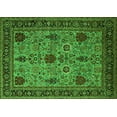 thumbnail image 1 of Ahgly Company Indoor Rectangle Oriental Green Industrial Area Rugs, 2' x 4', 1 of 4