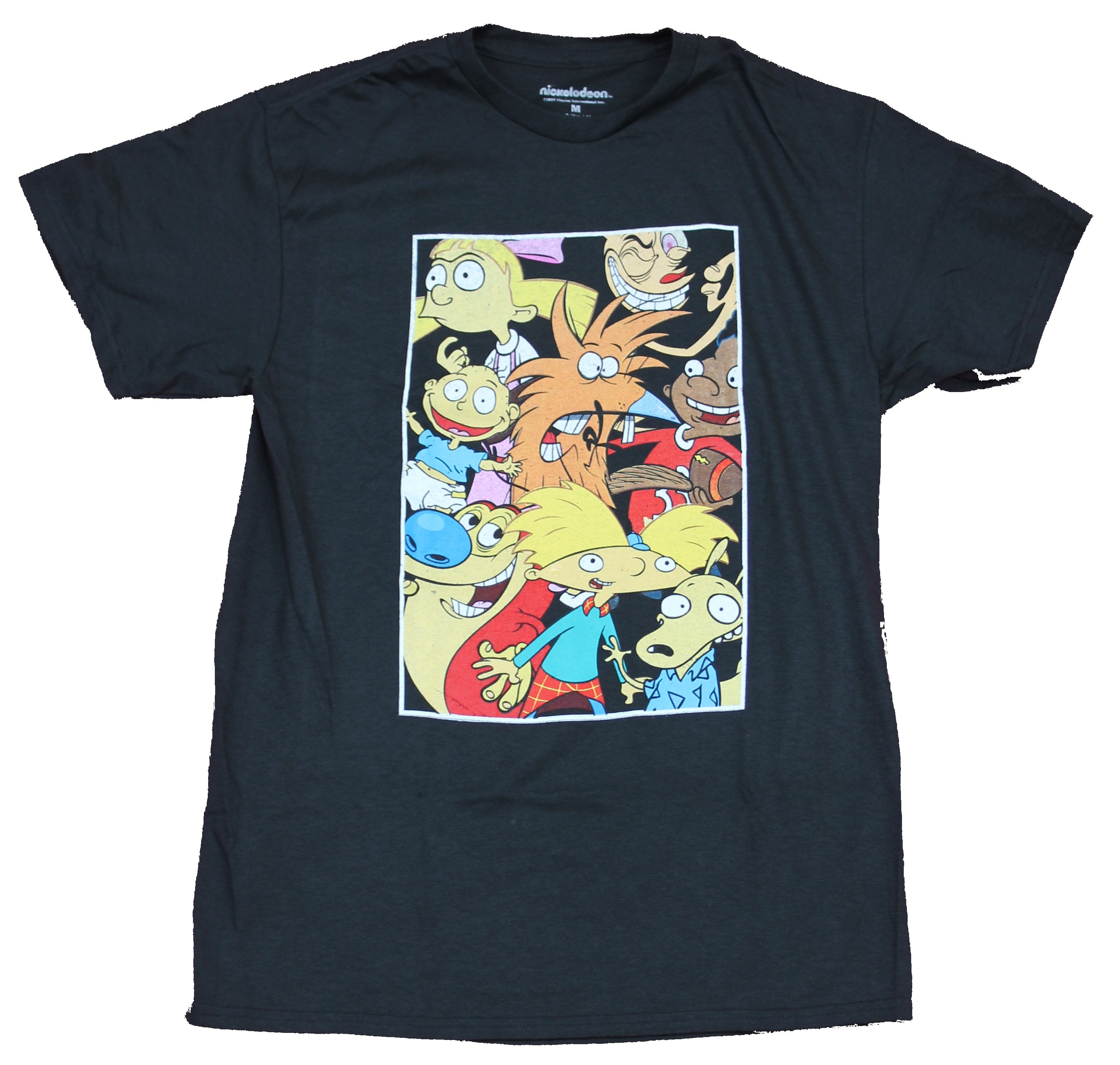 Nicktoons Mens T-Shirt - Classic 90's Group Ren Stimpy Arnold Rugrats ...