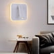thumbnail image 2 of Aplique de pared LED, luz de lectura para cabecera, luces de lectura de pared LED de 11 W, foco ajustable (luz blanca de 6000 K, cuadrado), lámpara de pared para pasillo, escalera, sala de estar, 2 of 4