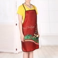 thumbnail image 3 of Christmas Apron Printed Waterproof Kitchen Restaurant Dinner Apron for Cooking Baking Barbequing (Bowknot), 3 of 3