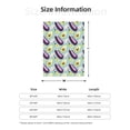 thumbnail image 4 of Throw Blanket for Couch Sofa and Bed, Eggplant avocado Super Soft Plush Throw Blanket, Fuzzy Cuteness Comfy Warm Washable Flannel Blanket & Throws for All Season 80"x60", 4 of 5