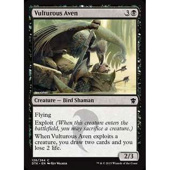 MtG Dragons of Tarkir Common Vulturous Aven (Foil) #126