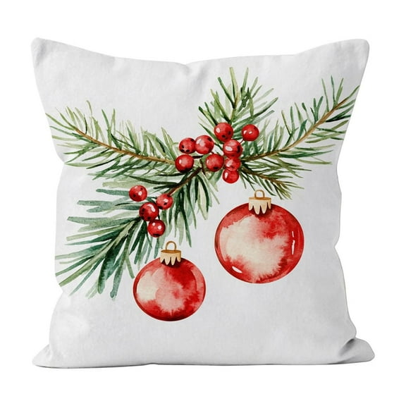 Christmas Pillow Covers 18x18 Inch, Outdoor Christmas Tree Decorative Throw Pillows Waterproof, Christmas Decorations for Couch Home Holiday