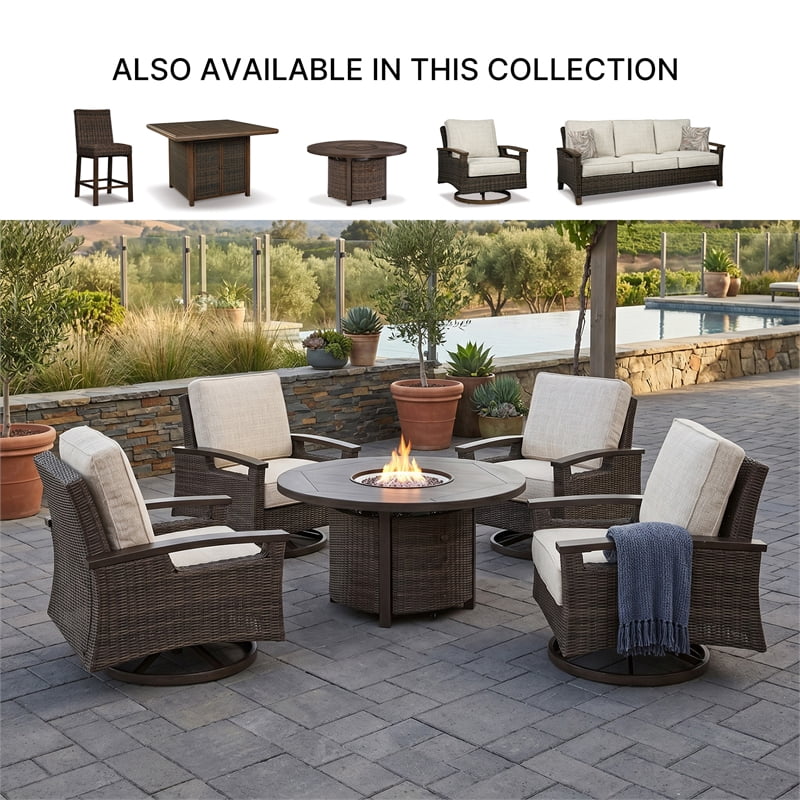 Signature Design by Ashley Cattail Foam Fire Pit Table