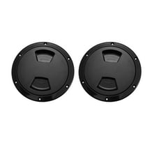 2pcs 5" Boat Inspection Deck Plate Hatch Marine Round Inspection Hatch Deck Plate w/ Detachable Cover Water Tight Black