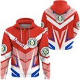 thumbnail image 2 of Sudadera con capucha y cremallera con estampado de bandera de Paraguay para hombre, sudaderas retro con estampado 3D, moda informal, jersey de gran tamaño con cremallera, camisetas de manga larga, 2 of 5
