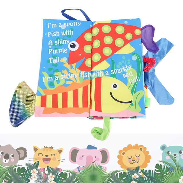Libro de Tela 3d, Libro de Tela de Papel de Anillo de Pvc, Contenido Colorido Resistente a la Resistencia Resistente A Los Niños Para Jugar A Los Niños