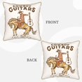 thumbnail image 3 of Haiem Cowboy Rodeo Guitar Print Velvet Soft Solid Decorative Square Throw Pillow Covers Set with Elegant Piping Christmas Cushion Case for Sofa Bedroom Car-16"x16", 3 of 8