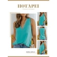 thumbnail image 4 of HOTAPEI Womens Tank Top V Neck Summer Tops Basic Sleeveless Shirts Lace Trim Tank Tops Casual Shirts Blouse, 4 of 6