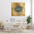 thumbnail image 3 of Stupell Industries Evil Eye on Speckled Glam Abstract Painting Gallery Wrapped Canvas Art Print Wall Art, 36 x 36, 3 of 8