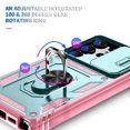 thumbnail image 5 of Allytechgroup Rugged Phone Case for Samsung Galaxy S25 Ultra 6.9", Full Protection Galaxy S25 Ultra Case with Screen Protector, Kickstand, Sliding Camera Cover, Car Mount Compatible, Green+Pink, 5 of 11