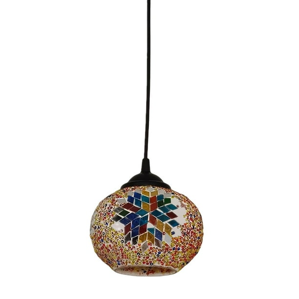 Lampe Suspendue Mosaïque Turque/marocaine Style Tiffany Globe - LED - Neuf